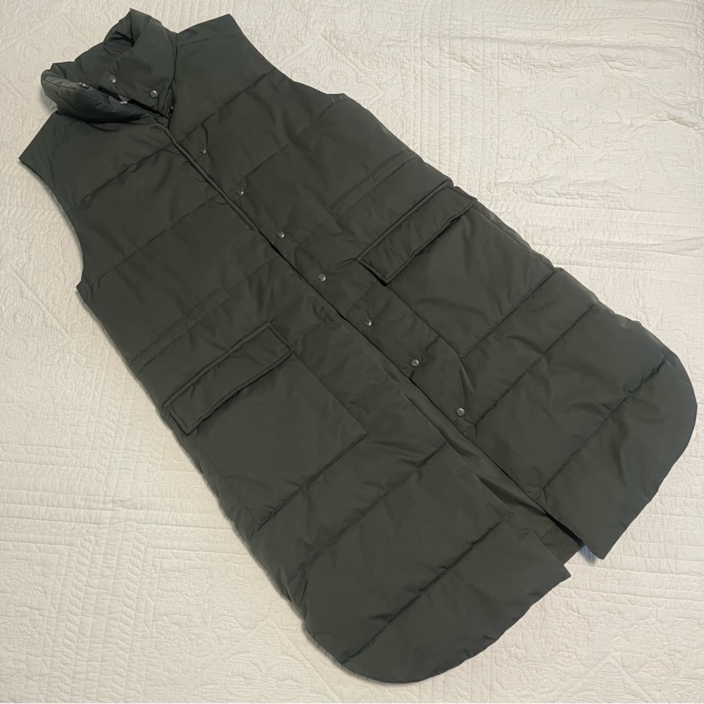 Women's Olive Puffer Vest
